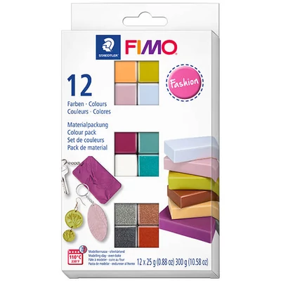FIMO Soft Colour Pack süthető gyurma készlet, 12x25 g - Fashion Colours