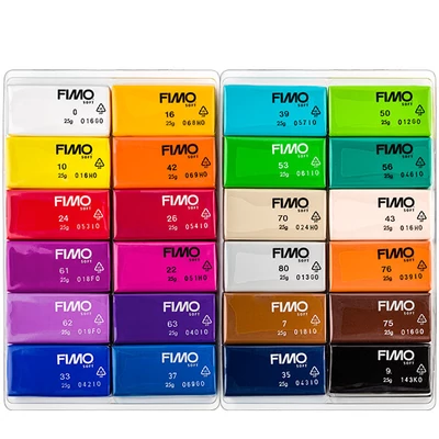 FIMO Soft Colour Pack süthető gyurma készlet, 24x25 g - Basic Colours