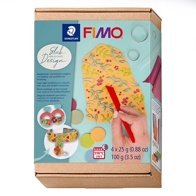 Fimo Soft süthető gyurma készlet, 4x25 g - Lap design, Slab Design