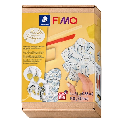 Fimo Effect süthető gyurma készlet, 4x25 g - márvány design, Marble Design