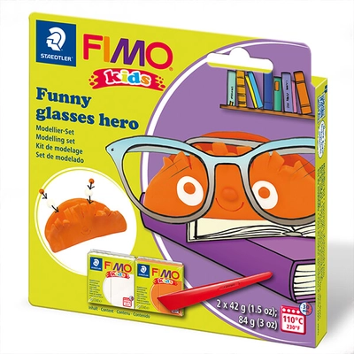 FIMO Kids süthető gyurma készlet, 2x42 g - Funny glasses hero, vicces szemüveg hős
