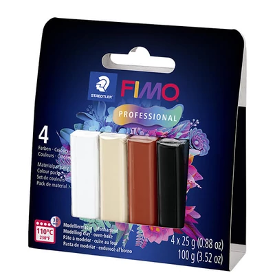 FIMO Professional Colour Pack süthető gyurma készlet, 4x25 g - Natural Colours