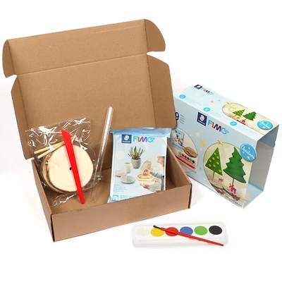 FIMO Air Basic Christmas Set, karácsonyi gyurma készlet, 500 g kiegészítőkkel