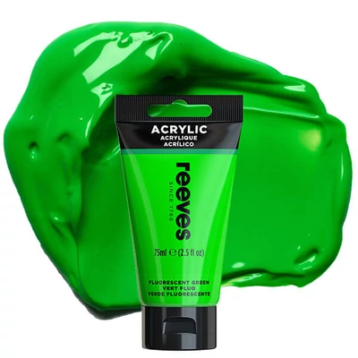 Reeves akrilfesték, 75 ml - fluorescent green
