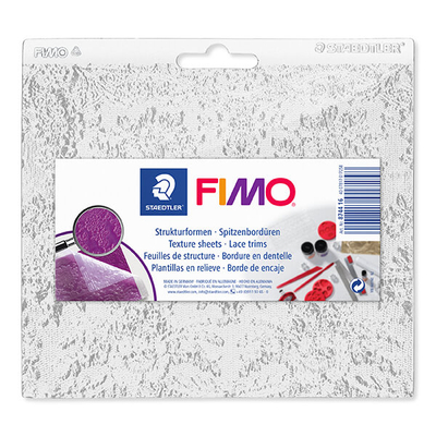 FIMO Felületmintázó, műanyag - csipke, 15,5x16,5 cm