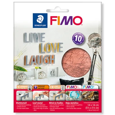 FIMO füstfólia, 14x14 cm - réz színű, 10 lap