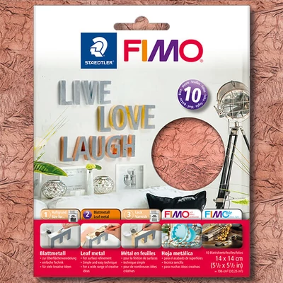 FIMO füstfólia, 14x14 cm - réz színű, 10 lap