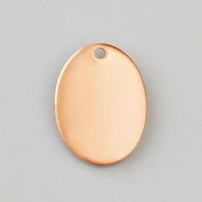 Tűzzománc vörösréz alap - ovális, 20x15 mm