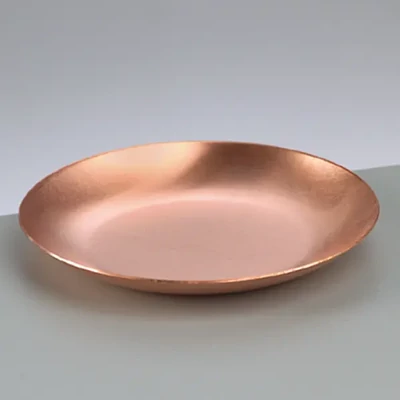 Tűzzománc vörösréz alap - kerek tál, 137 mm