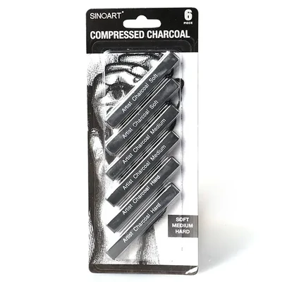 Préselt szén készlet, 6 db (soft, medium, hard)