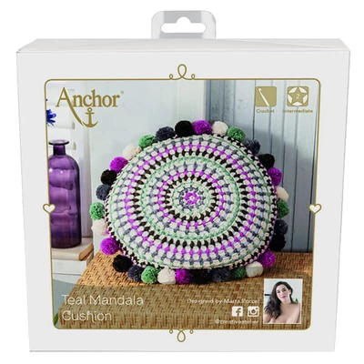 Anchor Mandala párna horgoló készlet - Pávakék