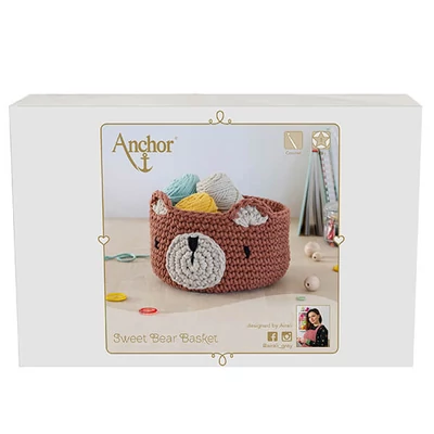 Anchor Crafty Fine horgoló készlet - Mackó kosár