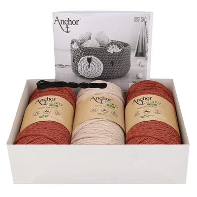 Anchor Crafty Fine horgoló készlet - Mackó kosár