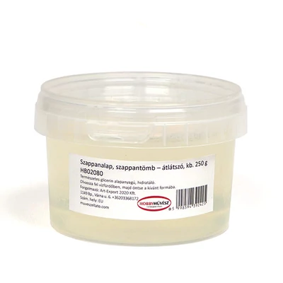 Szappantömb, szappanalap, 250 g - átlátszó