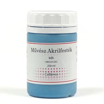 Művész akrilfesték, 250 ml - csillámos, 97, kék