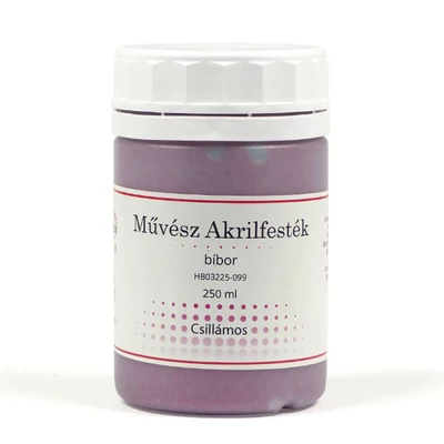 Művész akrilfesték, 250 ml - csillámos, 99, bíbor