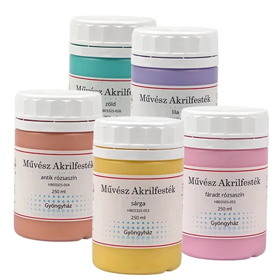 Művész akrilfesték, gyöngyház, 250 ml - különféle színekben