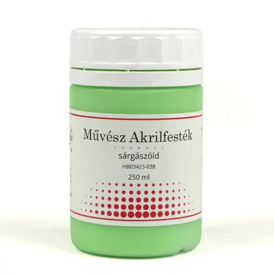 Művész akrilfesték, 250 ml - matt, 038, sárgászöld