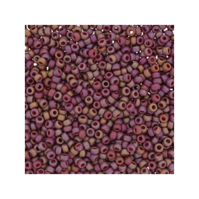 Miyuki japán üveggyöngy, kásagyöngy 11/0 - Frost Opaque Glaze Rainbow Dark Red