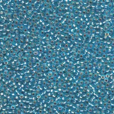 Miyuki japán üveggyöngy, kásagyöngy 11/0 - Silver Lined Aqua AB