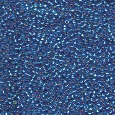 Miyuki japán üveggyöngy, kásagyöngy 11/0 - Silver Lined Sapphire AB