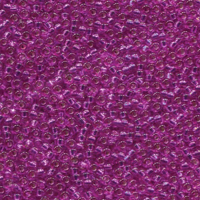 Miyuki japán üveggyöngy, kásagyöngy 11/0 - Dyed Silver Lined Fuchsia