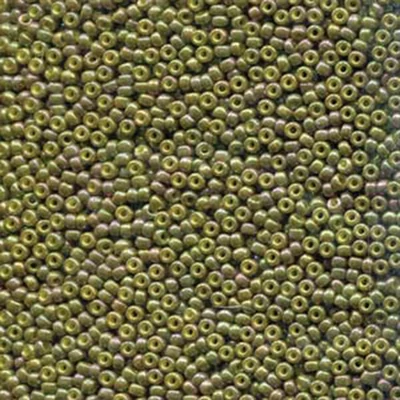 Miyuki japán üveggyöngy, kásagyöngy 11/0 - Opaque Golden Olive Luster