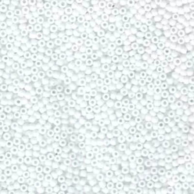 Miyuki japán üveggyöngy, kásagyöngy 11/0 - Matte Opaque White