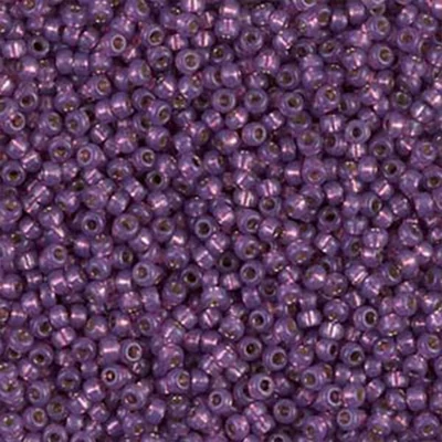 Miyuki japán üveggyöngy, kásagyöngy 11/0 - Duracoat Silver Lined Dark Lilac