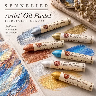 Sennelier Artist’ Oil Pastel irizáló olajpasztell készlet, 12 db