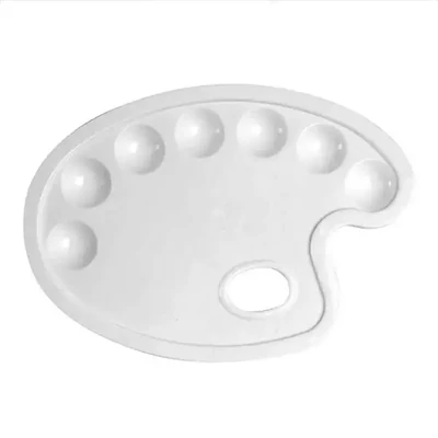 Műanyag festőpaletta - 17x23 cm, ovális