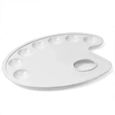 Műanyag festőpaletta - 17x23 cm, ovális