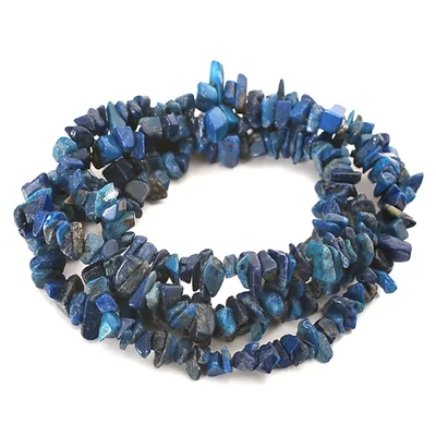 Ásványgyöngy chips - Lapis lazuli, 8-12 mm, 1 szál
