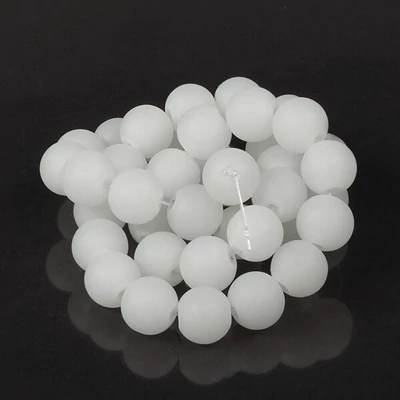 Ásványgyöngy - Fehér kvarc, hókvarc, matt, 10 mm, 1 szál