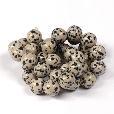 Ásványgyöngy - Jáspis, dalmata, 10 mm, 1 szál
