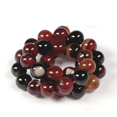 Ásványgyöngy - Achát, 10 mm, 1 szál