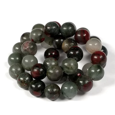 Ásványgyöngy - Achát, vörös, 10 mm, 1 szál