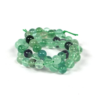 Ásványgyöngy - Szivárvány fluorit, 6 mm, 1 szál