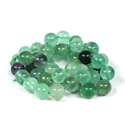 Ásványgyöngy - Szivárvány fluorit, 8 mm, 1 szál
