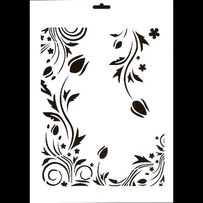 Stencil, Cadence, 21x30 cm - tulipánok