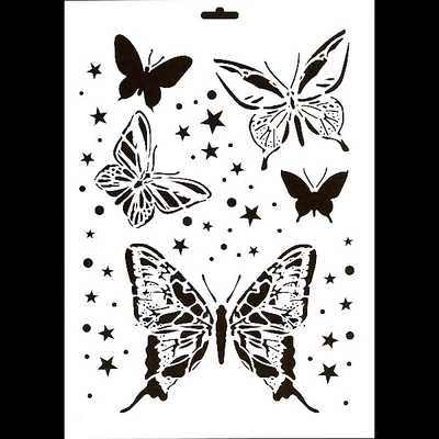 Stencil, Cadence, 21x30 cm - pillangók