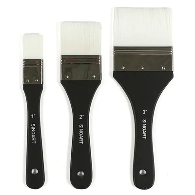 Szintetikus lakkozó ecset - 3 db (1-2-3)