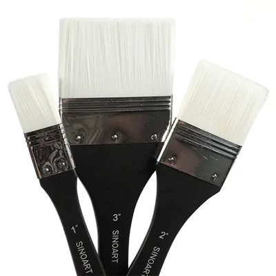 Szintetikus lakkozó ecset - 3 db (1-2-3)