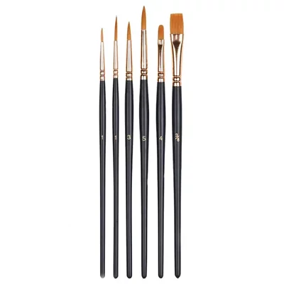 Ecsetkészlet, szintetikus - vegyes, 6 db