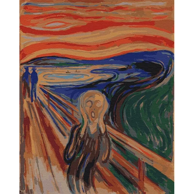 Számozott kifestő készlet, feszített vásznon, 40x50 cm - Edvard Munch: A sikoly