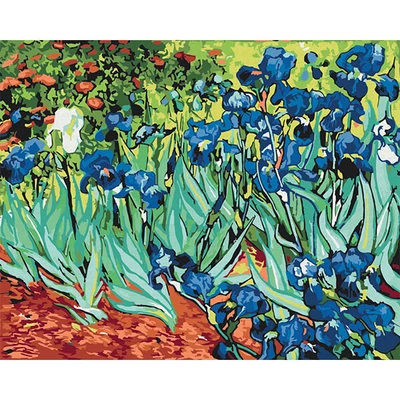 Számozott kifestő készlet, feszített vásznon, 40x50 cm - Van Gogh: Íriszek