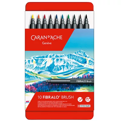 Caran d'Ache Fibralo Brush Pen ecsetfilc készlet - 10 db