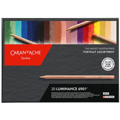 Caran d&#039;Ache Luminance 6901 színesceruza készlet - 20 db, portrait