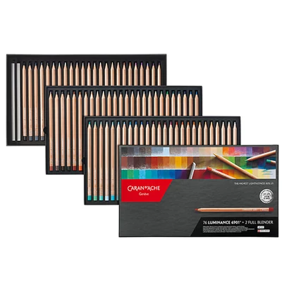 Caran d'Ache Luminance 6901 színesceruza készlet - 76 szín, 78 db + 2 db Full Blender