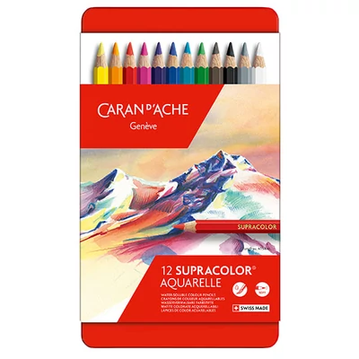 Caran d'Ache Supracolor Soft akvarellceruza készlet - 12 db